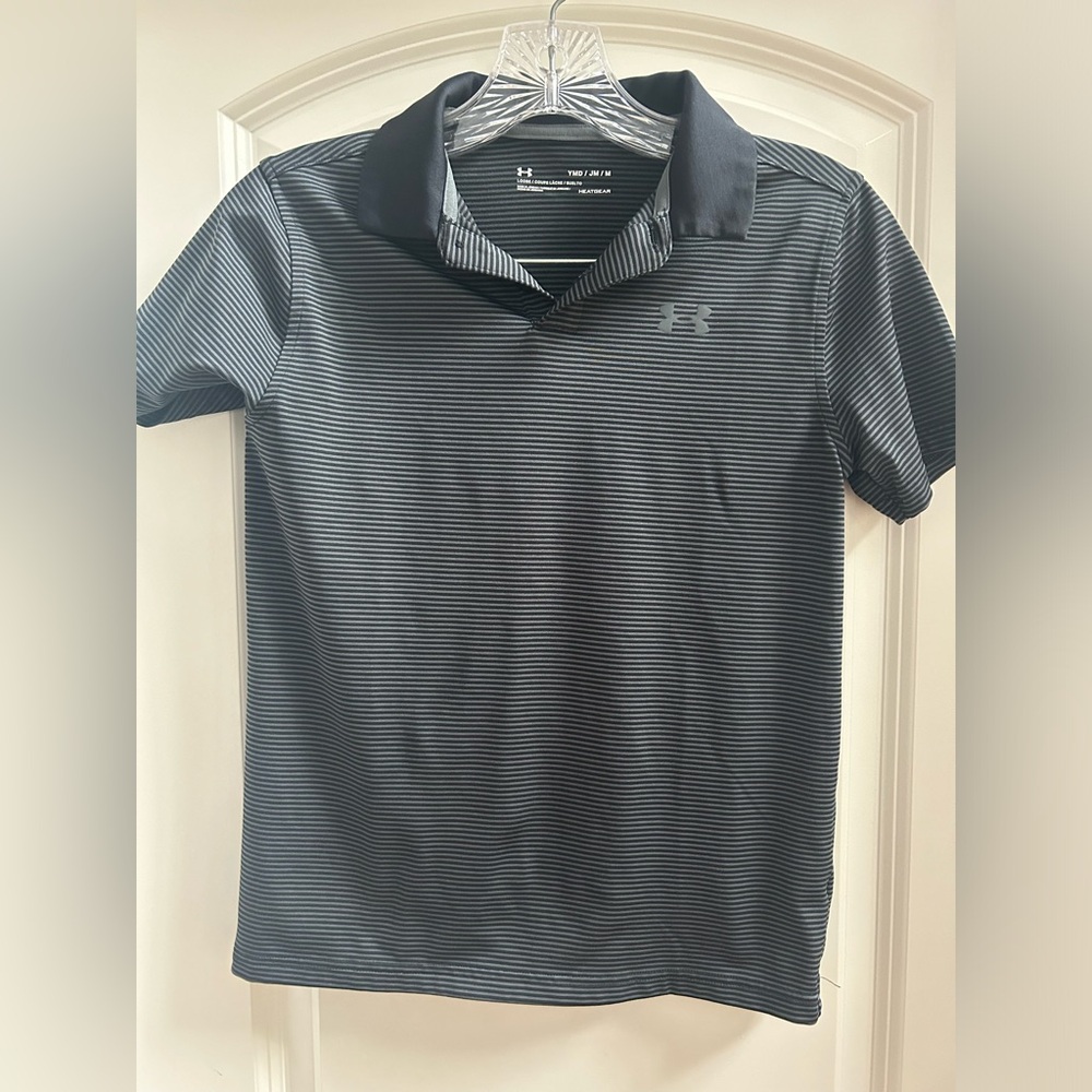 Under Armour Black Striped Polo